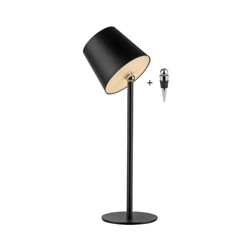 SellTec LED Tischleuchte - Dimmbar, Touchdimmer & Flaschenverschluss - Lampen mit dimmbarem LED-Licht, einzigartigem Flaschenaufsatz für Upcycling und flexibler Nutzung im Innen- und Außenbereich dank Akku-Betrieb.