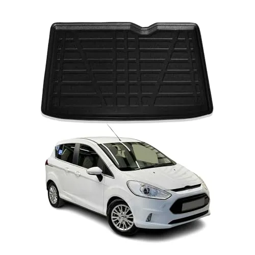 OMAC Kofferraummatte für Ford B-Max 2012-2021 - Gummi TPE Schwarz - Automatten für Ford B-Max, rutschfest und wasserdicht für optimalen Schutz und einfache Reinigung.
