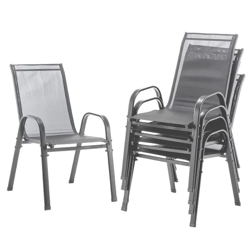 4er Set Gartenstühle Stapelstuhl