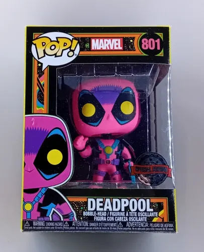 FUNKO Pop | DEADPOOL #801 - fluoreszierende SPECIAL EDITION Figur - Action- & Spielfiguren mit fluoreszierendem Effekt, ideal für Sammler und Deadpool-Fans. Höhe ca. 12 cm, kommt in ungeöffneter Fensterbox.