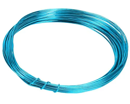 mumbi 10m Basteldraht 1mm, Schmuckdraht Aludraht Dekodraht Aluminiumdraht rostfreier Draht in Blau