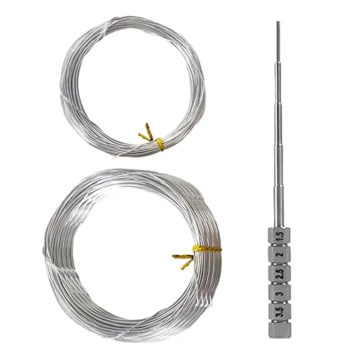 M Aluminiumdraht Mit 1 Spulenwickelwerkzeug, 1 Mm Basteldraht, Handgefertigter DIY-Aluminiumdraht, Bonsai-Aluminiumdraht, Für Schmuckherstellung 35