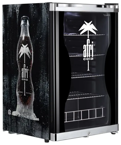 CUBES HC 150 E AFRI Getränkekühlschrank - Kühlschrank mit 115 l Volumen und Glastür, energieeffizient (E) mit nur 0,3 kWh/24h, ideal für die Präsentation von Getränken in Gastronomie oder Zuhause.