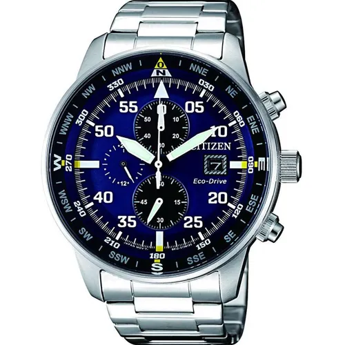 Citizen Sport CA0690-88L Chronograph - Herrenchronograph mit Eco-Drive Technologie, der sich durch Solarenergie auflädt und eine Gangreserve von 180 Tagen bietet. Stilvolles Design in Silber und Blau, ideal für umweltbewusste Männer.