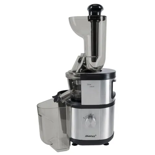 Steba E 400 Slow-Juicer - Entsafter mit niedriger Drehzahl für schonende Saftgewinnung, bewahrt Nährstoffe und Geschmack für gesunde Säfte.