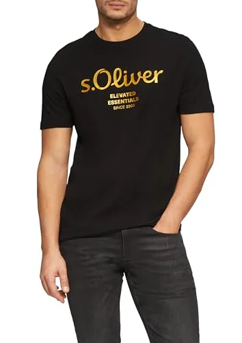 s.Oliver T-Shirt mit Logo-Print in gold von s.Oliver