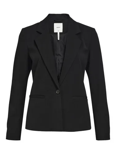 Objlisa L/S Button Blazer Noos - Eleganter Kurzblazer für Damen mit Reverskragen und Knopfverschluss, ideal für schicke Anlässe und Büro-Outfits.