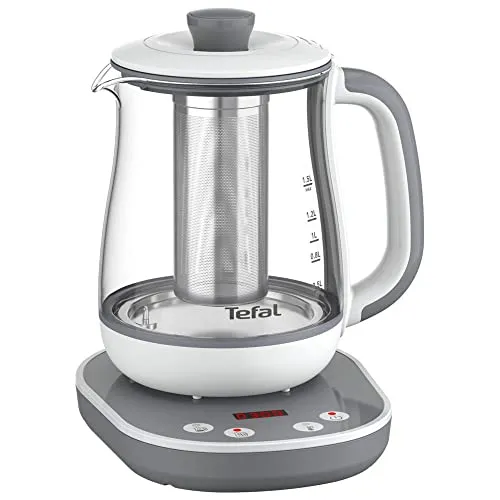 Tefal Tastea Teemaschine BJ551B10 - 8 Temperatureinstellungen, 1,5 l Fassungsvermögen, abnehmbarer Edelstahl-Teesieb und praktische Warmhaltefunktion