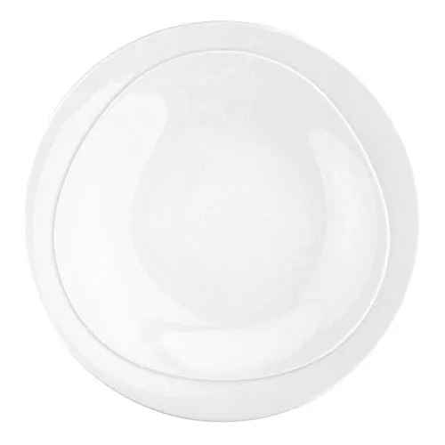 Seltmann Weiden 001.686268 Trio weiß Speiseteller Rund, Porzellan