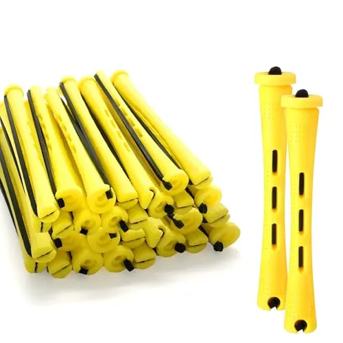 BUOKSLLY 60 Stück Lockenwickler, papilotten, dauerwellen set komplett, lockenwickler klein, 0,28 Zoll Hair Roller für langes, mittellanges und kurzes Haar