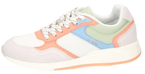 Go Fashion Sneaker Beige 2 - Stylische Damen Sneaker in Beige und Gelb, perfekt für trendbewusste Outfits und den ganzen Tag bequem.
