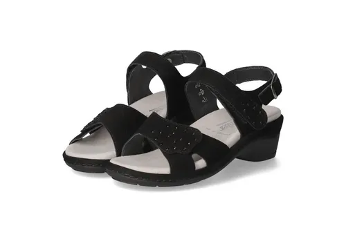 Semler Damen orthopädische Sandalette in weiß - Gr. 44,5 - Wanderschuhe aus atmungsaktivem Echtleder mit hautfreundlicher Lederdecksohle und praktischen Klettverschlüssen für optimalen Tragekomfort.