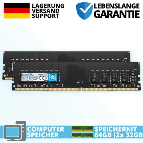 64GB DDR4 RAM PC4-2133P 2Rx8 2133 MHz 1.2V Desktop PC Arbeitsspeicher (2x 32GB)