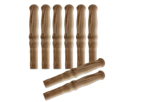 BigDean 8X Schubkarren Universal Holzgriffe - Schubkarren Griffe für einfaches Bewegen, wetterfest und stabil. Passt auf handelsübliche Schubkarren und sorgt für einen komfortablen Grip ohne Splitter!