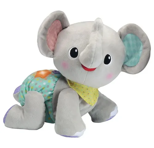 VTech Baby Krabbel-mit-mir-Elefant - Interaktives Plüschtier für 9-36 Monate, fördert Motorik und Sprachentwicklung mit gesungenen Liedern und leuchtenden Farben
