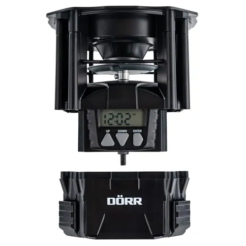 Dörr Futterstreuer Compact - 4 Fütterungszeiten, einfache Steuerung für Wildtiere und Fische, vielseitig einsetzbar