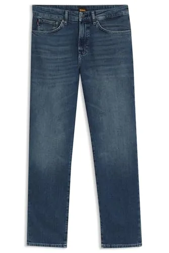 BOSS Herren Re.Maine BC-C Jeans, Medium Blue427, 38W/32L - Gerade geschnittene Jeans aus bequemem Stretch-Denim mit dezenter Waschung und konischem Beinverlauf für optimalen Tragekomfort.