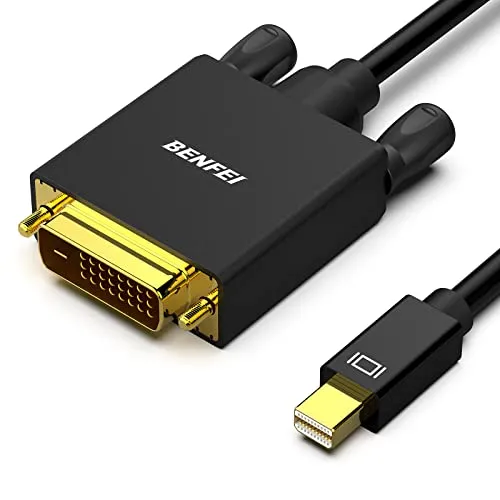 BENFEI Mini DisplayPort auf DVI Kable 3m 1080P Vergoldet,unidirektional Mini DisplayPort Computer zu DVI-D Monitor für MacBook iMac(LG51) Surface Pro
