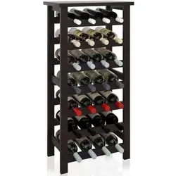 Weinregal Bambus für 28 Flaschen - Praktisches 7-Etagen Regal aus hochwertigem Bambus, ideal für Küche, Speisekammer oder Keller – stilvolle Aufbewahrung für Weinliebhaber.