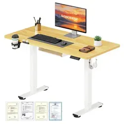 SANODESK Elektrischer Höhenverstellbarer Schreibtisch - Kinderschreibtische mit Memory-Steuerung und Sitz-Steh-Erinnerung für ergonomisches Arbeiten, schnelle Montage und in verschiedenen Größen erhältlich.