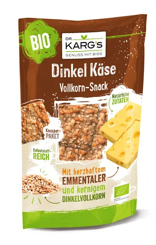 Bio Dinkel-Käse Snack 10 x 110 g Beutel Dr. Karg 1 kg/25,36 € g1