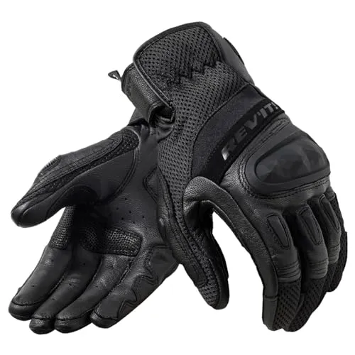 Revit Dirt 4 Motorrad Handschuhe, schwarz, Größe 3XL für Männer - Motorradhandschuhe mit EN 13594 Schutz, ausgestattet mit Temperfoam® und TPR Fingerknöchelschutz für maximalen Komfort und Sicherheit auf der Straße.