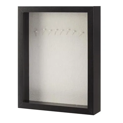 Amazon Basics Rechteckiger Schaukasten/Bilderrahmen aus Holz, 21,6cm x 28cm, Schwarz
