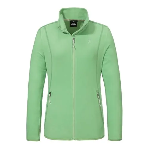 SCHÖFFEL Damen Unterjacke Fleece Jk Style Ash WMS - Fleecejacke für Damen, ideal für Wanderabenteuer. Leicht, schnelltrocknend und mit hervorragendem Feuchtigkeitstransport. Bewegungsfreiheit dank 2-Wege-Stretch und praktische Reißverschlusstaschen.