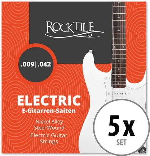 Rocktile E-Gitarren-Saiten 5er Pack