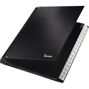 bene Pultordner 75416SW - A4, 1-31, 32 Fächer - Diverse B - Schmutzabweisender Pultordner mit 32 robusten Fächern für die effiziente Ablage von Dokumenten bis A4. Ideal für eine ordentliche Organisation im Büro oder Zuhause.