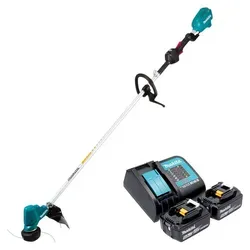 Makita DUR 190 LST2X9 Akku Rasentrimmer 18 V mit 2 Akkus - Der Makita DUR 190 LST2X9 Akku Rasentrimmer überzeugt mit einem leistungsstarken Brushless-Motor und zwei 5,0 Ah Akkus für langanhaltende Einsatzbereitschaft. Ideal für präzises Trimmen im Garten! Für den professionellen Einsatz geeignet.