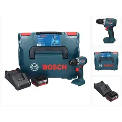 Bosch GSR 18V-45 Akku Bohrschrauber mit 5,0 Ah Akku und Ladegerät - Leistungsstarker Akku Bohrschrauber mit bürstenlosem Motor, ideal für Holz und Metall. Lieferumfang: 1x Akku, Ladegerät und praktische L-Boxx für sicheren Transport.