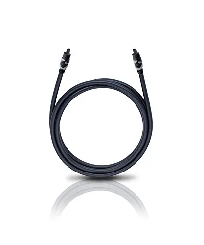 Oehlbach Easy Connect Opto 150 - Optisches Digitalkabel mit Toslink-Stecker - Geeignet für Soundbar, Blu-Ray Player & PS4-1,5 m - schwarz/grau