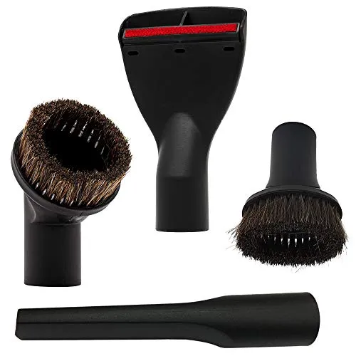 Grizzly Tools Premium Staubsauger Düsenset 35mm Fugendüse Saugpinsel rund, oval, Polsterdüse mit Fadenheber Saugdüsen Zwischenraumdüse Möbelpinsel Armaturenpinsel mit drehbarem Gelenk