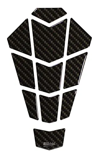 BIKE-label Tankpad 3D Motorrad Schutz Aufkleber Carbon Optik Braun Druck X504205