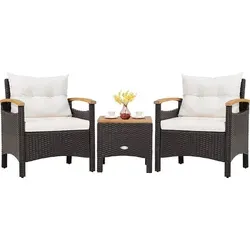 Rattanmöbel Polyrattan Lounge Set 3-teilig