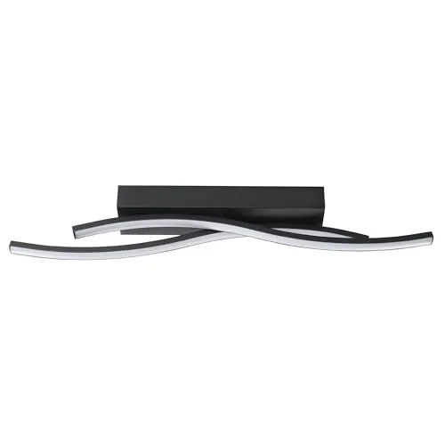 EGLO LED Deckenleuchte Alboraya - Wellenförmige Deckenlampe für stilvolle Beleuchtung - Deckenleuchten mit modernem Design, energiesparende LEDs für warmweißes Licht, ideal für Wohnzimmer und Schlafzimmer, schafft eine gemütliche Atmosphäre.