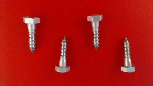 4X 10x40 Sechskant Holzschrauben DIN 571 Edelstahl A2 Schlüsselschrauben