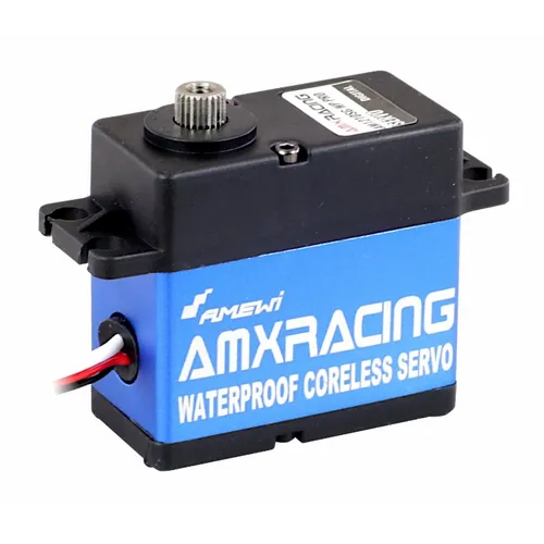 Amewi Standard-Servo AMXRacing AM1210SG WP PRO - Hochwertiges wasserdichtes HV Pro-Servo mit Stahlgetriebe, 32kg Stellkraft - ideal für präzise RC-Modelle wie Crawler und Scale-Fahrzeuge im Maßstab 1:10 oder 1:8.