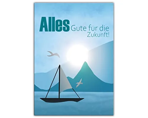 Abschiedskarte Glückwunschkarte für Kollegen mit Umschlag in XXL-Format A4 Klappkarte für Jobwechsel Kündigung bestandene Prüfung Rente Schiff