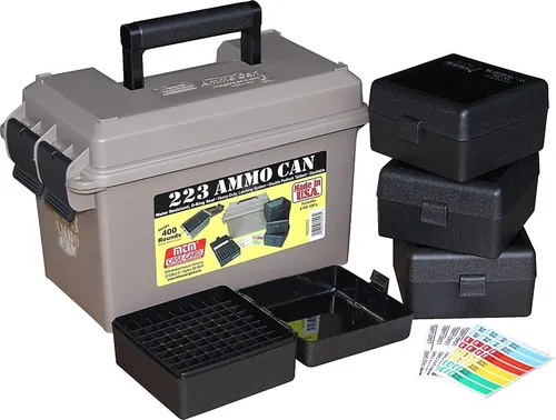 MTM Munitionsbox Kunststoff Ammo Can 223 dark earth mit Einsätzen fü 400 Schuss
