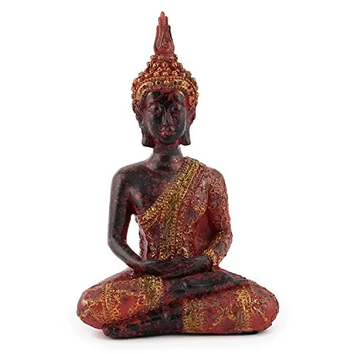 pajoma Deko-Buddha, meditierend, Skulptur mit rot/goldener Robe