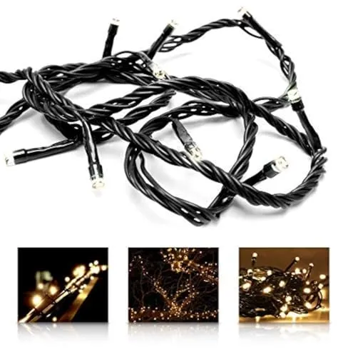 LED-Lichterkette 1000 warmweiße LEDs - 80m für innen & außen - Lichtschläuche & -ketten: 1000 energieeffiziente LEDs sorgen für eine gemütliche Atmosphäre, spritzwassergeschützt (IP44) - ideal für Weihnachtsfeiern, Hochzeiten oder Gartenpartys.