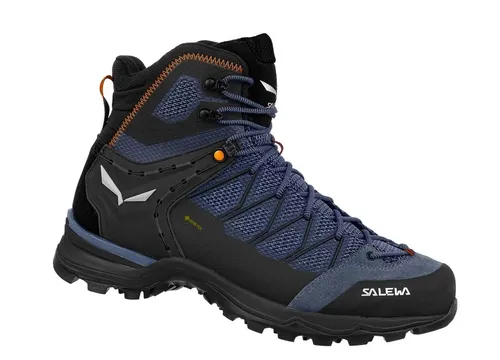 Salewa MS MTN Trainer Lite Mid GTX java blue/black - Leichter Bergsportschuh für Herren - Wanderschuhe für Trekking und Bergsteigen, mit GORE-TEX für Wasserdichtigkeit und hervorragendem Grip auf jedem Gelände dank Pomoco Gummimischung.