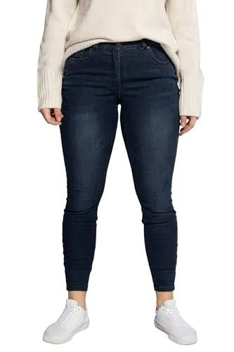 Studio Untold Damen Blue Skinny Jeans, Blau (Dark Denim 93), (Herstellergröße: 54)