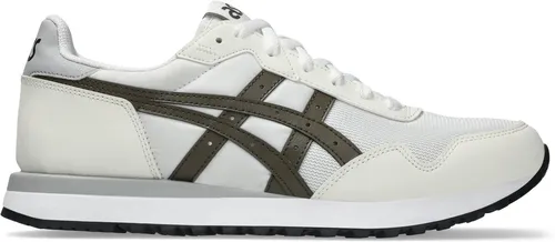 ASICS TIGER RUNNER II Herren Sneaker in White-Sepia Brown, Größe 42 1/2 - Klassischer Sneaker im 80er-Jahre-Look mit atmungsaktivem Obermaterial aus Mesh und Kunstleder. Ideal für den Alltag, bietet er hohen Tragekomfort dank der dämpfenden EVA-Mittelsohle und der bequemen EZFoam-Einlegesohle.