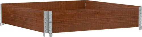 vidaXL Paletten-Aufsatzrahmen Braun 100x100 cm aus Kiefernholz - Robuster Palettenrahmen aus massivem Kiefernholz, ideal für sichere Lagerung und Transport. Stapelbar und faltbar für platzsparenden Einsatz.