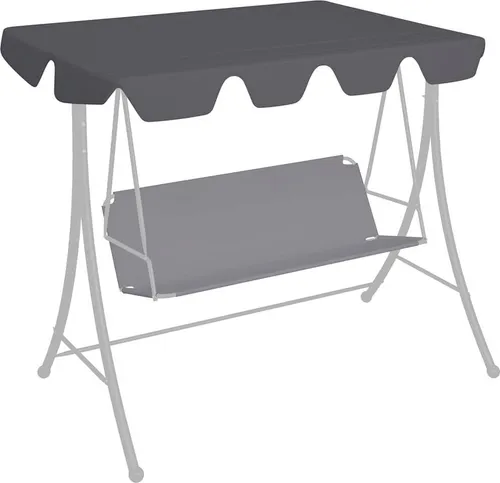 vidaXL Ersatzdach für Hollywoodschaukel - Anthrazit, 150/130x105/70 cm - Sonstiges Zubehör für Gartenmöbel, wasserabweisend und leicht zu reinigen - ideal für deine Hollywoodschaukel.