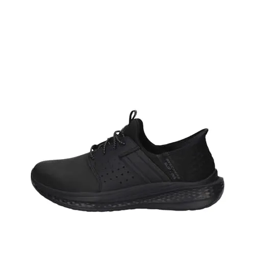 Skechers USA Men's Slade Zachary Sneaker, Schwarz, 45 EU - Herren-Sneaker mit luftgekühltem Memory-Schaum für maximalen Komfort und entspannte Passform – ideal für den täglichen Gebrauch.