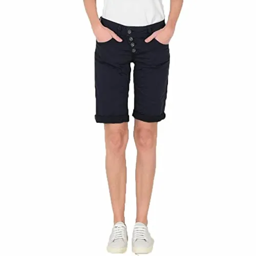 BUENA VISTA Malibu-Short Stretch Twill - Damen Jeans Bermuda im Skinny Fit mit niedrigem Bund, aus Baumwoll-Elasthan-Mix für optimalen Tragekomfort. Ideal für warme Tage und stylische Outfits.